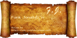 Funk Jonatán névjegykártya